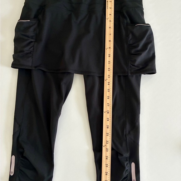 Athleta Skort Capri Leggings XL Black Pickleball Tennis Athletic Activewear - Picture 11 of 14